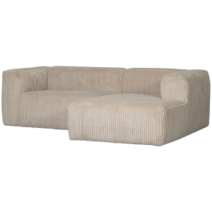 WOOOD Bean sofa, m. hjre chaiselong - travertin fljl stof