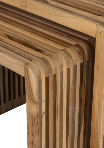 WOOOD Jasmijn sidebord resirkulert teak natur - sett med 2