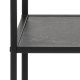 ACT NORDIC Infinity reol, m. 4 hylder - sort marmor melamin og sort metal(H:170cm x72cm x 32cm)