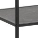 ACT NORDIC Infinity reol, m. 4 hylder - sort marmor melamin og sort metal(H:170cm x72cm x 32cm)