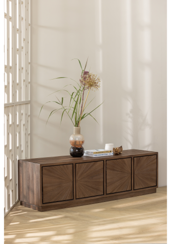 WOOOD Sun TV-sk�p �tervunnen teak brun
