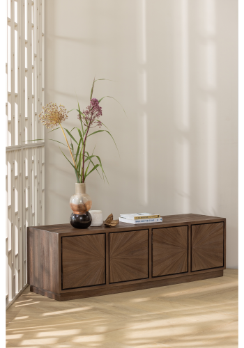 WOOOD Sun TV-sk�p �tervunnen teak brun