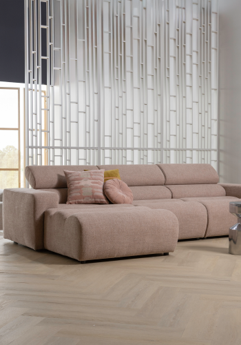 WOOOD Feis Kuddar Velour Rosa/Natur - Set om 3