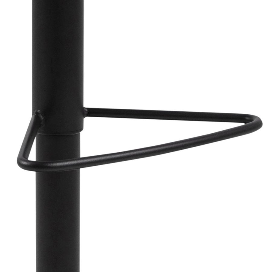 ACT NORDIC Kimmy barstol, m. rygln, fodsttte, drejefunktion - antracitgr stof og sort metal