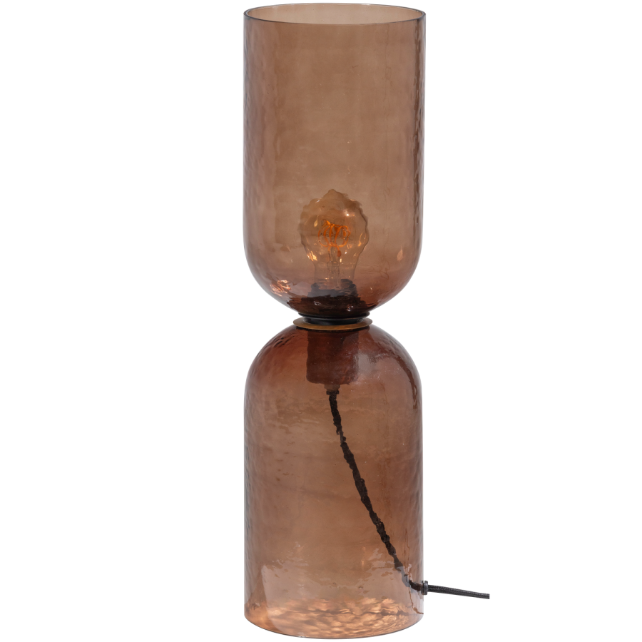 WOOOD Gigi Bordslampa Hamrad Glas 51X15Cm Brun