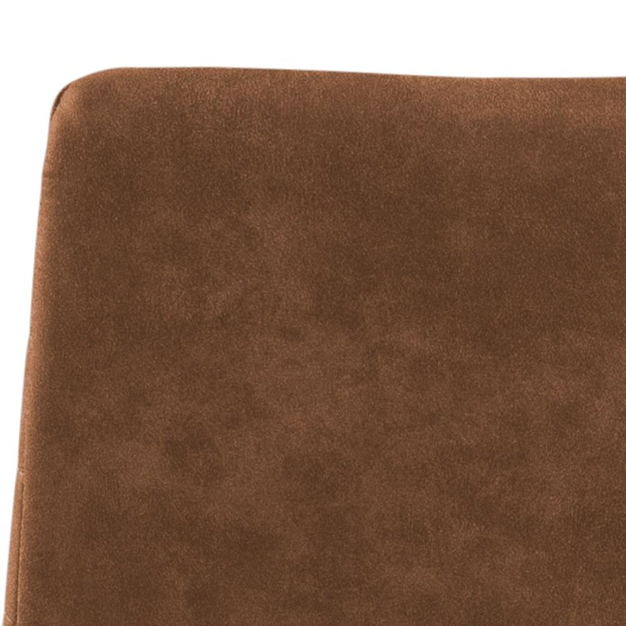 ACT NORDIC Kimmy barstol, m. rygln, fodsttte, drejefunktion - camel brun stof og sort metal