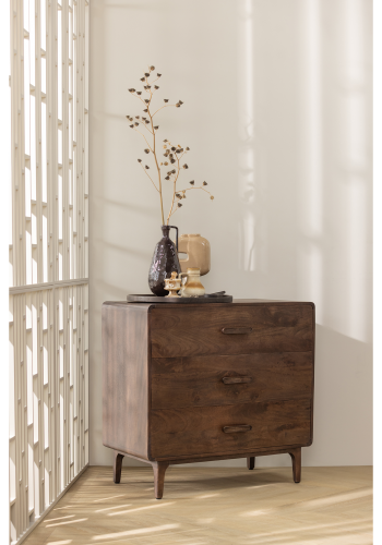 WOOOD Liya skap med skuffer mangotre m�rkebrun