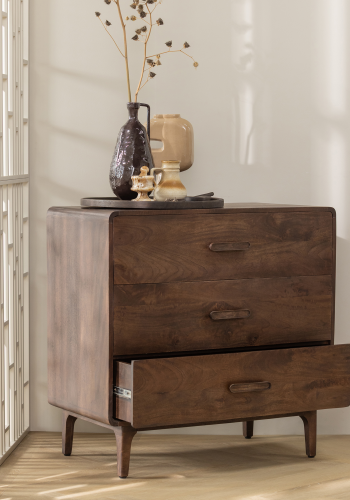 WOOOD Liya skap med skuffer mangotre m�rkebrun