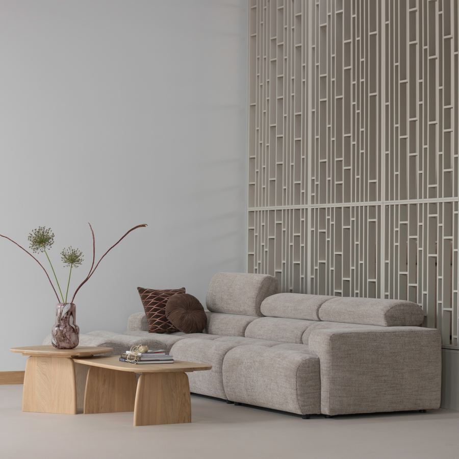 WOOOD Aziz Puter Fl�yel Brun/Naturfarget - Sett med 3