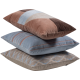 WOOOD Laon Puter Velour Natur/Bl� - Sett med 3