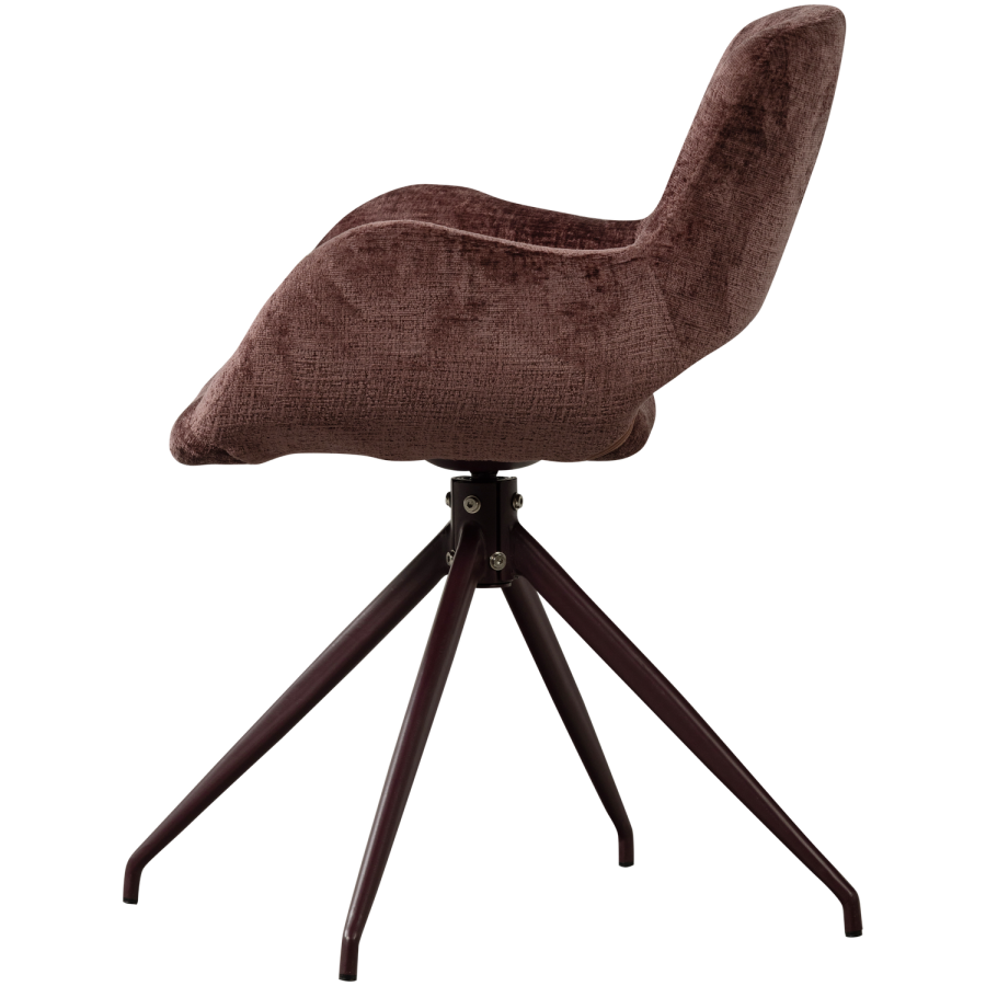 WOOOD Eliva Matstol Struktur Velour Lila - Set om 2