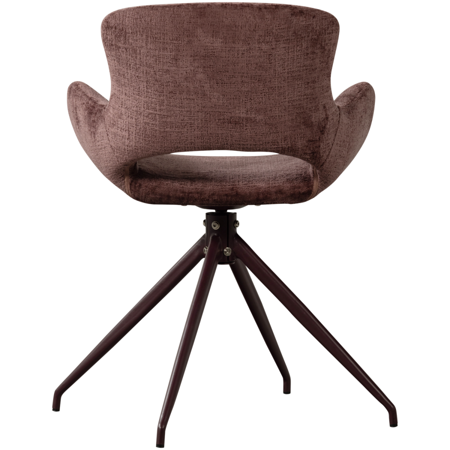 WOOOD Eliva Matstol Struktur Velour Lila - Set om 2