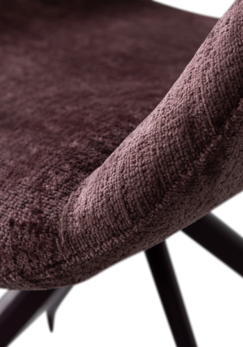 WOOOD Eliva Matstol Struktur Velour Lila - Set om 2