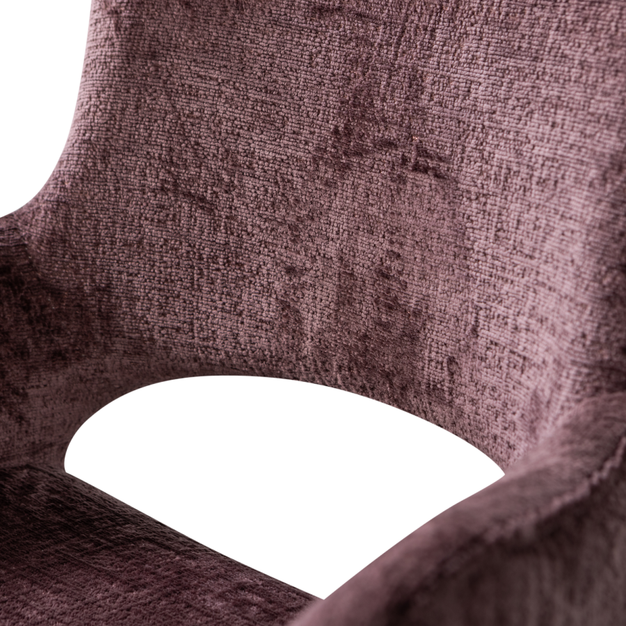 WOOOD Eliva Matstol Struktur Velour Lila - Set om 2