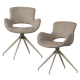 WOOOD Eliva Matstol Struktur Velour Sand - Set om 2