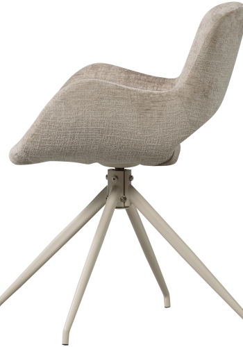 WOOOD Eliva Matstol Struktur Velour Sand - Set om 2