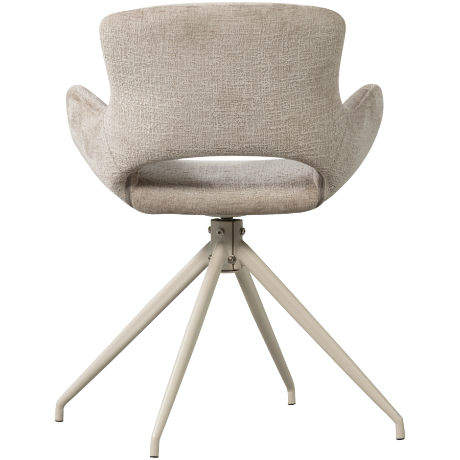 WOOOD Eliva Matstol Struktur Velour Sand - Set om 2