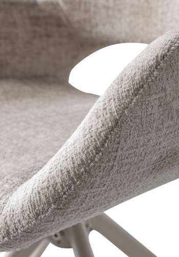 WOOOD Eliva Matstol Struktur Velour Sand - Set om 2