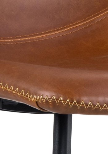 ACT NORDIC I_Oregon barkrakk, m. ryggsttte og fotsttte - cognac vintage PU og svart metall