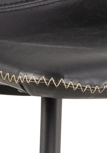 ACT NORDIC I_Oregon barkrakk, med ryggsttte og fotsttte - svart vintage PU og svart metall