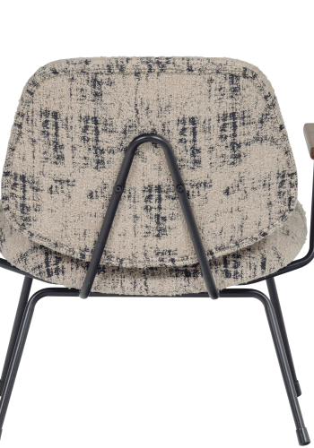 WOOOD Aure lenestol Chenille beige/svart