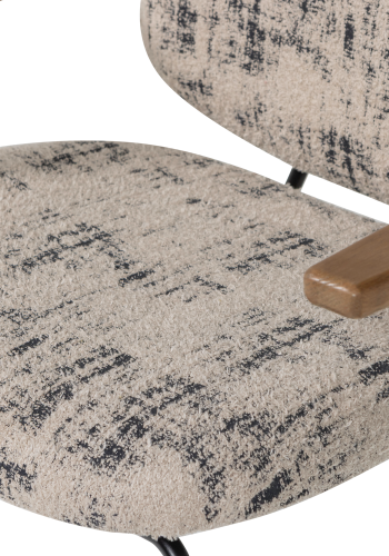 WOOOD Aure lenestol Chenille beige/svart