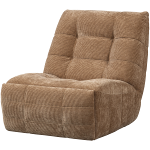 WOOOD Hein elektrisk f�t&ouml;lj v&auml;vd ribbstickad ljusbrun