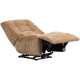 WOOOD Hein elektrisk lenestol vevd ribbestoff lysebrun