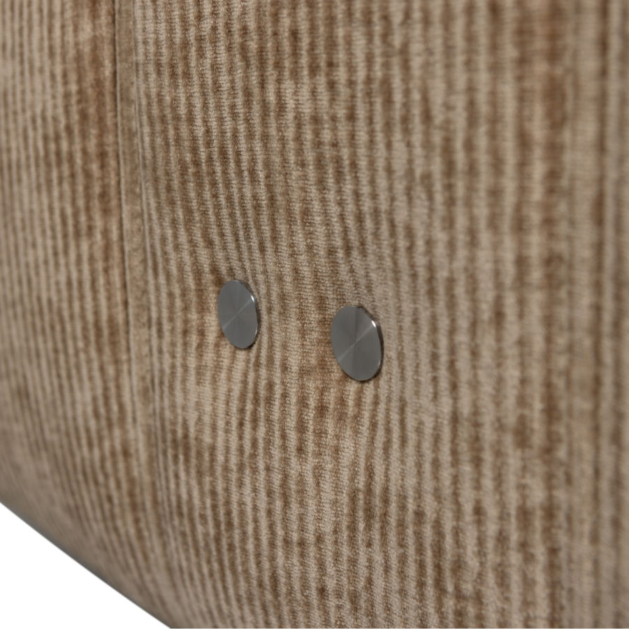 WOOOD Hein elektrisk lenestol vevd ribbestoff lysebrun