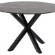 ACT NORDIC Heaven spisebord, rundt - brun Emperador marmor og svart metall (120)