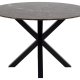 ACT NORDIC Heaven spisebord, rundt - brun Emperador marmor og svart metall (120)