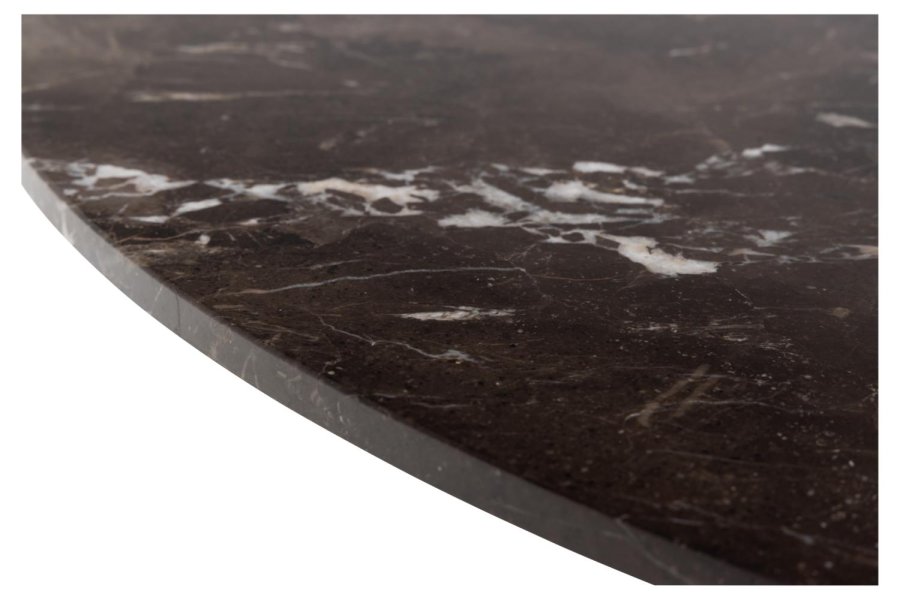 ACT NORDIC Heaven spisebord, rundt - brun Emperador marmor og svart metall (120)