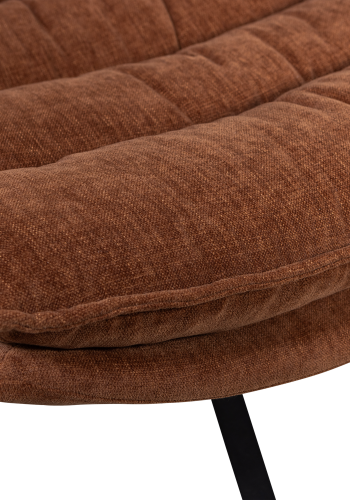 WOOOD Kube svingstol med heklede armlener, brun