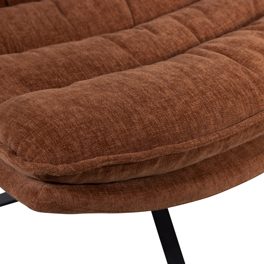 WOOOD Kube svingstol med heklede armlener, brun