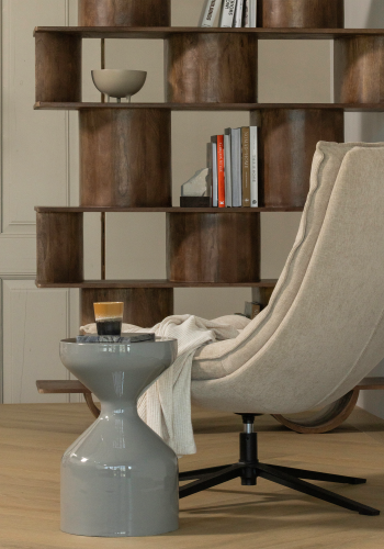 WOOOD Kube svingstol med heklede armlener, natur