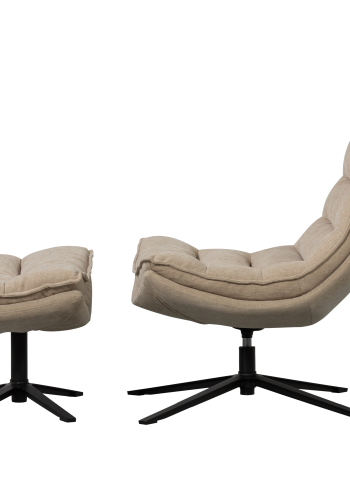 WOOOD Kube svingstol med heklede armlener, natur