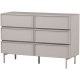 WOOOD Tours Kommode med 6 skuffer, melamin/MDF, sand