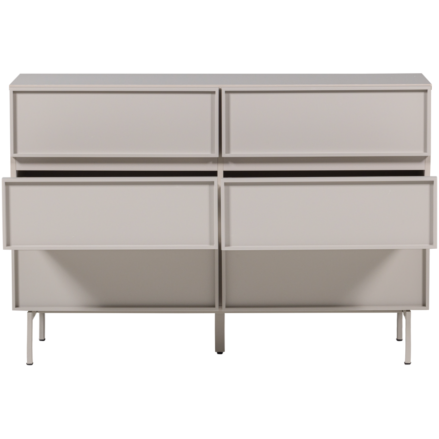 WOOOD Tours Kommode med 6 skuffer, melamin/MDF, sand