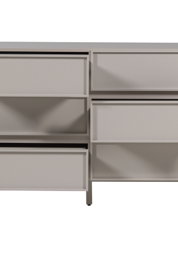 WOOOD Tours Kommode med 6 skuffer, melamin/MDF, sand