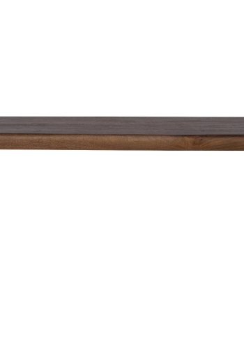 Träbänk med bearbetat trä i varmbrun färg