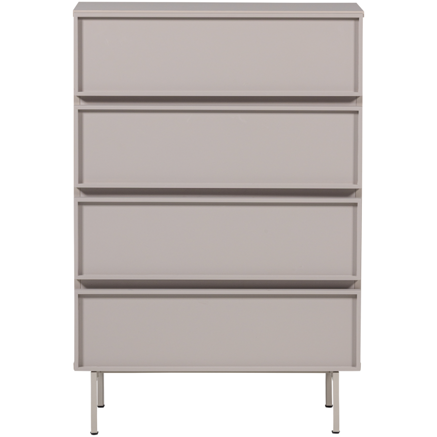 WOOOD Tours Kommode med 4 skuffer, melamin/MDF, sand