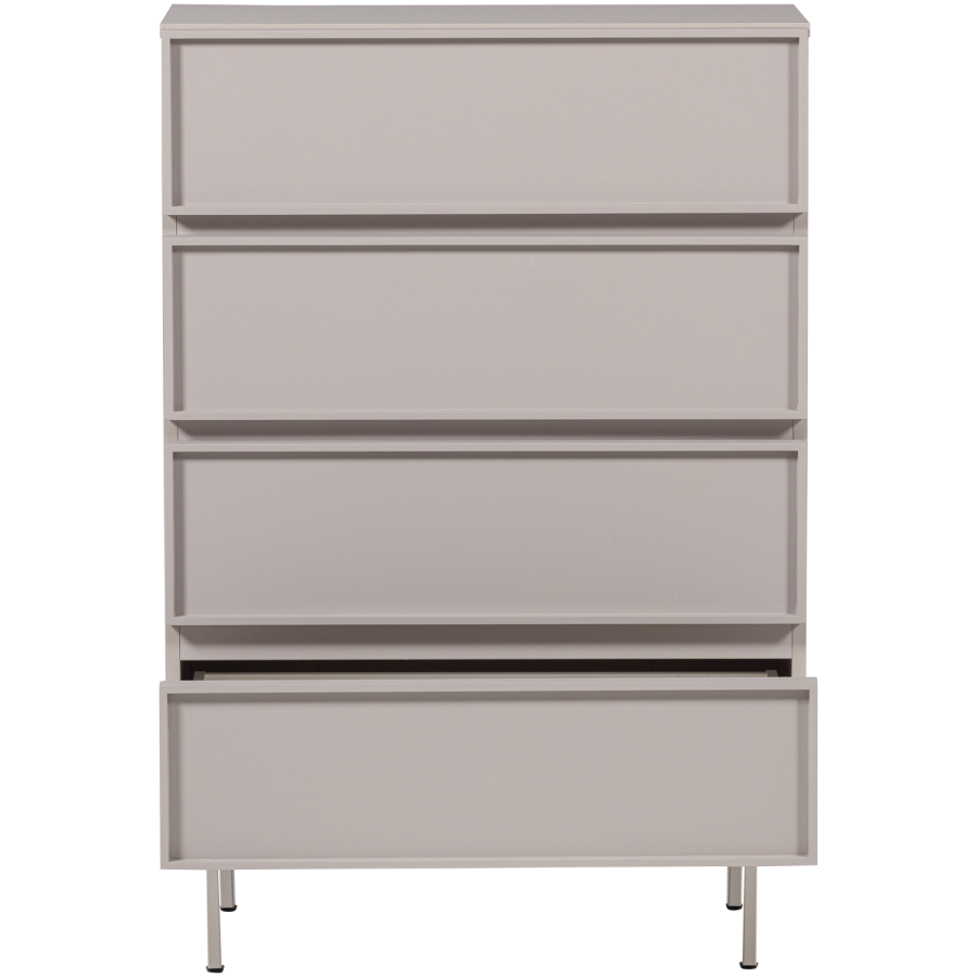 WOOOD Tours Kommode med 4 skuffer, melamin/MDF, sand