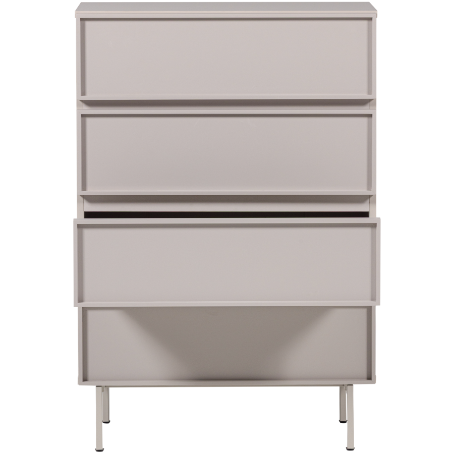 WOOOD Tours Kommode med 4 skuffer, melamin/MDF, sand