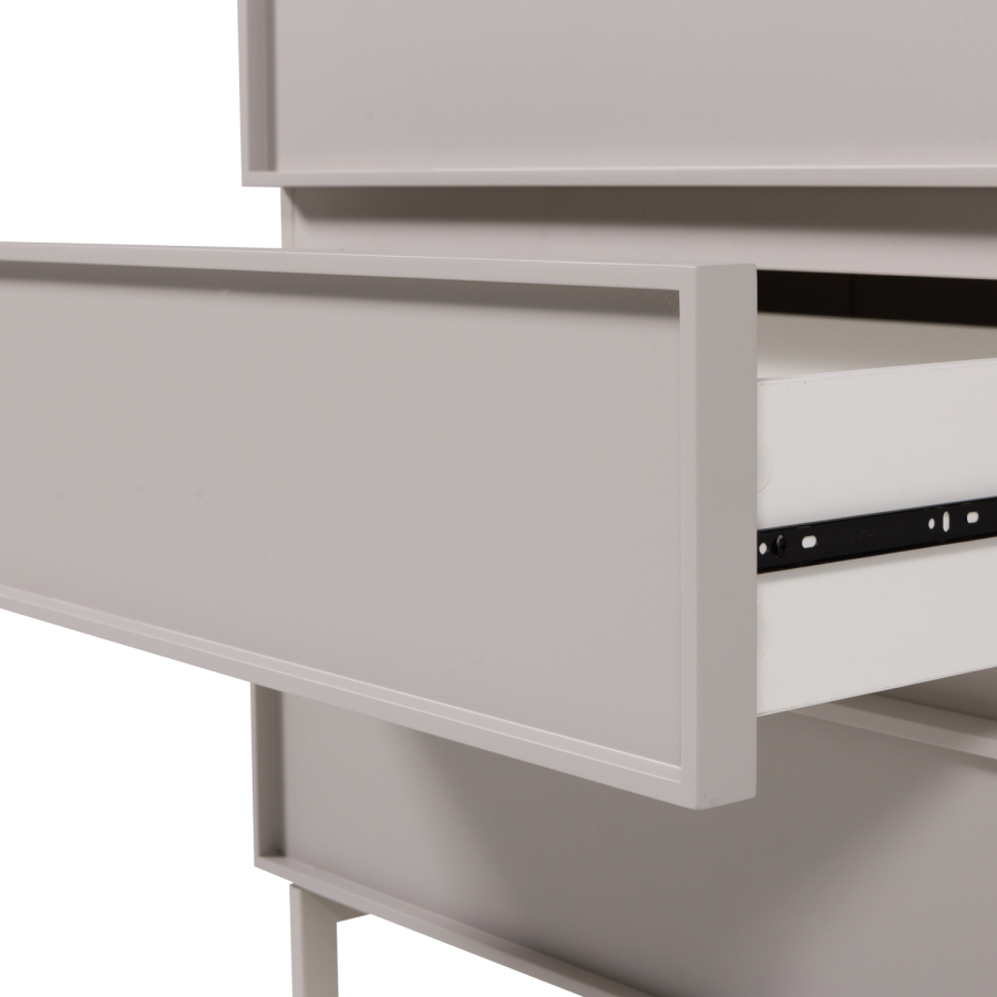 WOOOD Tours Kommode med 4 skuffer, melamin/MDF, sand