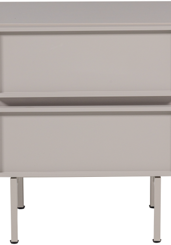 WOOOD Tours kommode/nattbord med 2 skuffer melamin/MDF sand