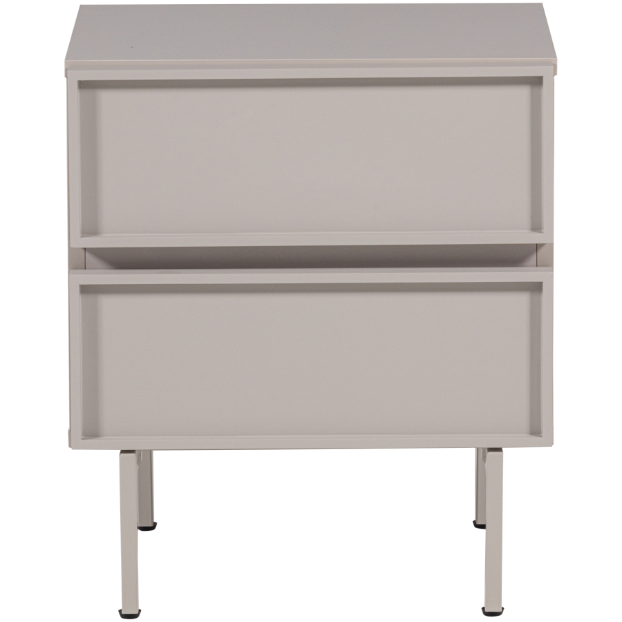 WOOOD Tours kommode/nattbord med 2 skuffer melamin/MDF sand