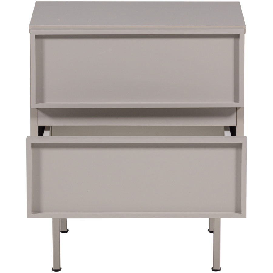 WOOOD Tours kommode/nattbord med 2 skuffer melamin/MDF sand