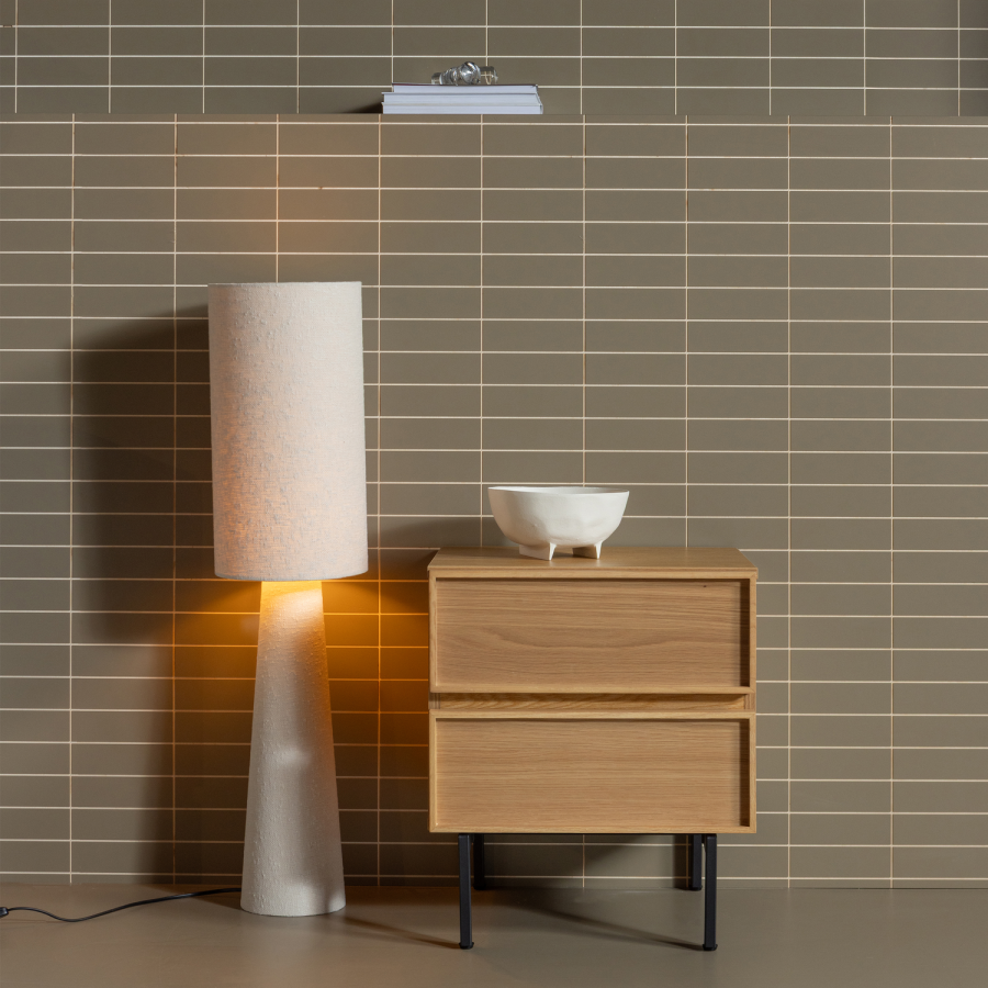 WOOOD Tours kommode/nattbord med 2 skuffer melamin/MDF naturfarget