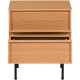 WOOOD Tours kommode/nattbord med 2 skuffer melamin/MDF naturfarget