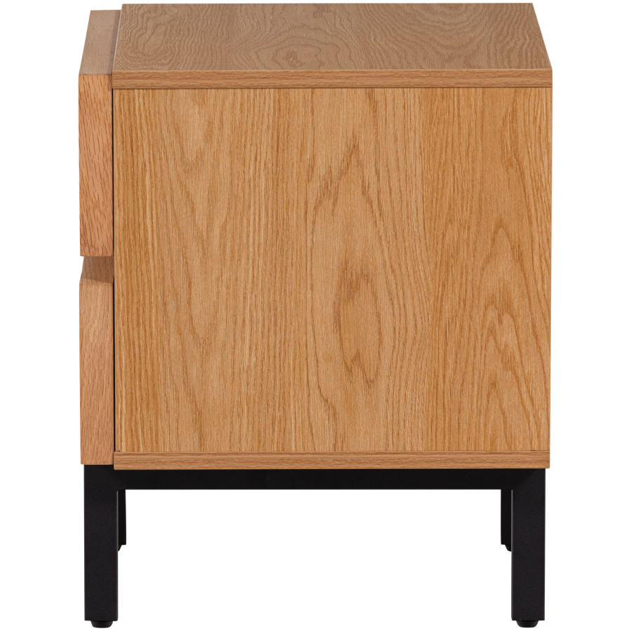 WOOOD Tours kommode/nattbord med 2 skuffer melamin/MDF naturfarget